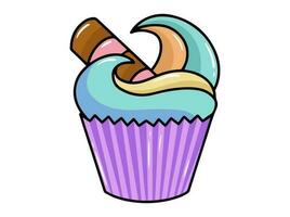 Hand drawn Delicious Cake Illustration vector