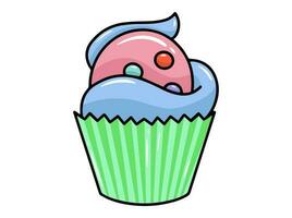 Hand drawn Food Cake Illustration vector