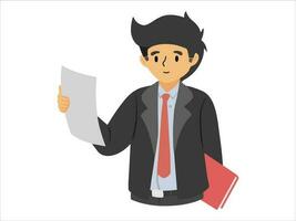 Businessman character wearing uniform vector