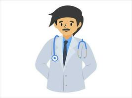 Presentation Character Doctor wearing uniform vector