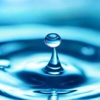 A blue water drop . photo