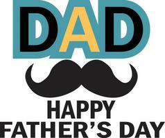 happy fathers day text design vector