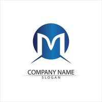 M Letter Logo Template vector