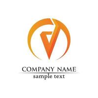 V letters business logo and symbols template vector