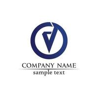 V letters business logo and symbols template vector