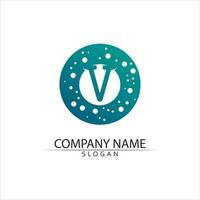 V Letter Logo Template vector