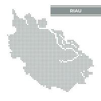 punteado mapa de riau es un provincia de Indonesia vector