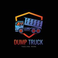 dump truck logistics logo template vector