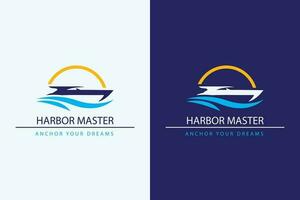 Gradient sailboat, speed boat, shipment boat template design vector