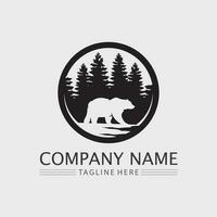 bear logo and animal vector design graphic illustration