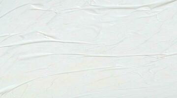 White blank crumpled and creased paper poster texture background photo