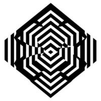 Geometric illusion abstract graphic design vector