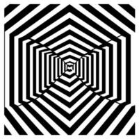 Geometric illusion abstract graphic design vector