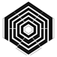 Geometric illusion abstract graphic design vector