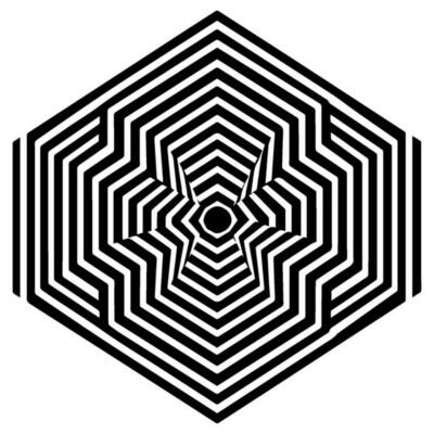 Geometric illusion abstract graphic design