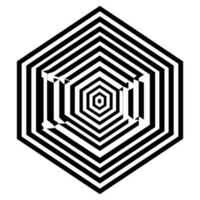 Geometric illusion abstract graphic design vector