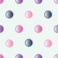 Abstract colors circle button on white background seamless vector