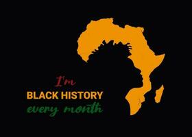 African American History and Black History Month. Celebrated annual in October in Great Britain, in February in USA and Canada. Vector illustration poster, card, banner, background.