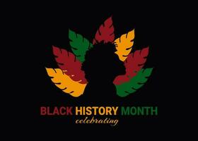 Black History Month and African American History. Celebrated annual in October in Great Britain, in February in United States and Canada. Vector illustration poster, card, banner, background.