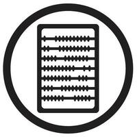 Abacus icon black. Calculator for counting, accounting with old abacus. Vector illustration