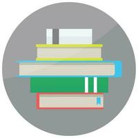 Pile of books icon. Stack of books isolated, stack of old books, vector illustration