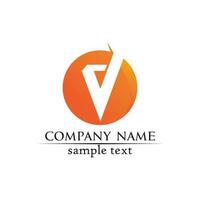 V letters business logo and symbols template vector