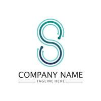 S letter and S logo Business corporate S font logo vector