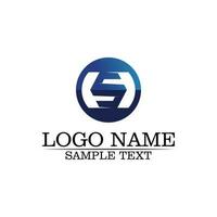 diseño de vector de diseño de logotipo de letra s corporativa empresarial