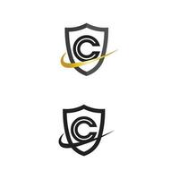 C logo for Vitamin and font C letter Identity and design business vector