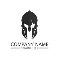 spartan and gladiator helmet logo icon designs vector