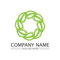 leaf logo design vector for nature symbol template editable,Green leaf logo ecology nature element vector icon.