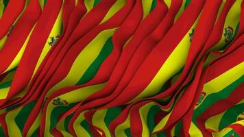 Bolivia Flag Cloth Seamless Looped Waving, 3D Rendering video