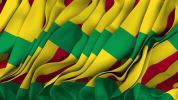 Benin Flagge Stoff nahtlos geloopt winken, 3d Rendern video