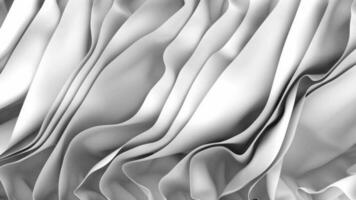 White Color Cloth Seamless Looped Waving, 3D Rendering video