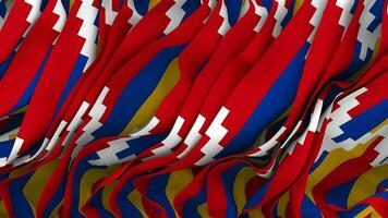 Artsakh Flag Cloth Seamless Looped Waving, 3D Rendering video