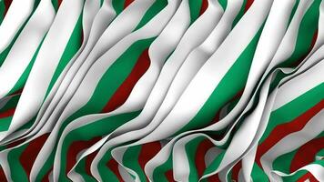 Bulgarien Flagge Stoff nahtlos geloopt winken, 3d Rendern video