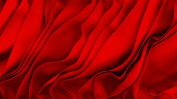 Red Color Cloth Seamless Looped Waving, 3D Rendering video