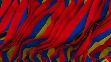 Armenië vlag kleding naadloos lusvormige zwaaien, 3d renderen video