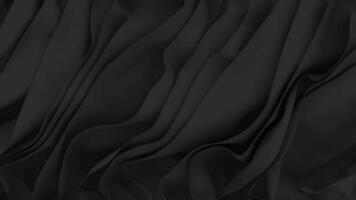 Black Color Cloth Seamless Looped Waving, 3D Rendering video