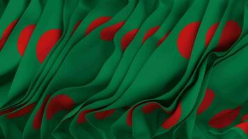 bangladesh drapeau tissu sans couture en boucle agitant, 3d le rendu video