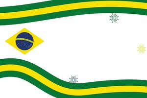 Happy Independence Day Brazil 7th September Background Design With Text Space Area. vector