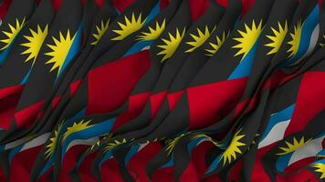 antigua en Barbuda vlag kleding naadloos lusvormige zwaaien, 3d renderen video