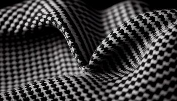 Abstract modern black and white textile design generated by AI photo