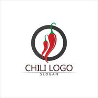 Red hot natural chili icon vector Illustration