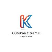 k diseño de logotipo k carta fuente concepto vector logo empresarial y diseño empresa inicial