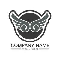 Wings logo vector icon symbol illustration design template