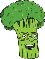 happy smile broccoli vector