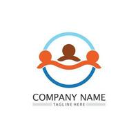 people Community,care group network and social icon design template vector