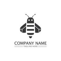 miel y abeja, icono, logotipo, vector, animal, diseño e ilustración vector