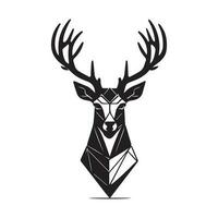 Deer Vector Silhouette, this is a vector deer black and white.